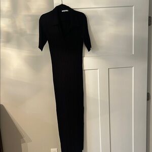 Anthropologie Black Long Sleeve Dress